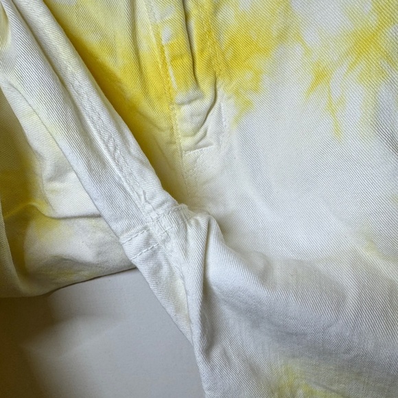 Hudson Yellow White Tie Dye Skinny Zipper Fly Jeans Made in the USA Size 28 - Picture 5 of 15